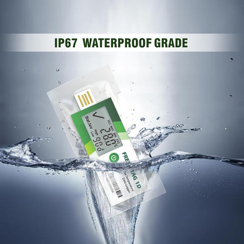 Freshliance Temperature Data Logger LCD Single Use with PDF Report 7Days 1Pack Fresh Tag1D...