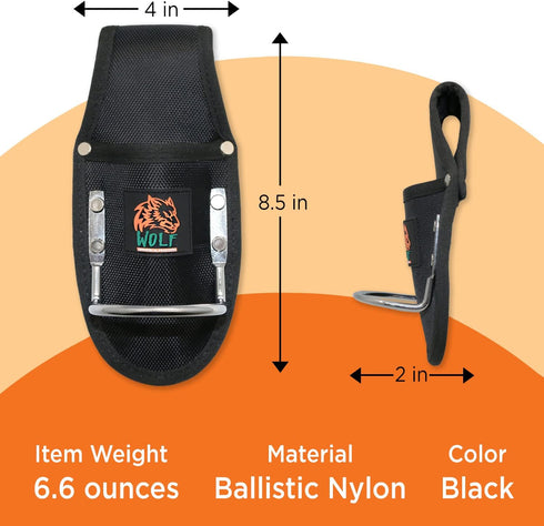 Wolf Hammer & Pliers Holster, Made with Ballistic Nylon & Heavy-Duty Steel, Utility Pouch & Tool Holder, Attaches to Tool Belt, 3’’ Work Tool Belt...