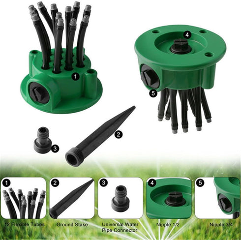 Garden Sprinkler Head, Use This Adjustable Lawn Sprinkler Head to Transform Your Garden...