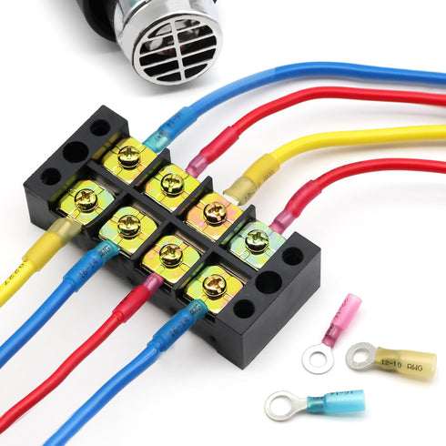 180Pcs Heat Shrink Wire Connectors Kit - Waterproof Marine Automotive Battery Electrical Crimp Terminals Set, Ring Fork Spade Butt Splices...