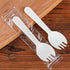 100PCS Disposable Sporks, Eco-Friendly Durable Plastic Spork, 2 in 1 Forks and Spoons Great for Lunch, Picnics or Restaurant and Party Supply (Whi...