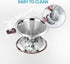 Pour Over Coffee Dripper, Reusable Paperless Coffee Filter,Professional Stainless Steel Drip Cone Brew Coffee Strainer,Upgraded Double Micro Mesh ...