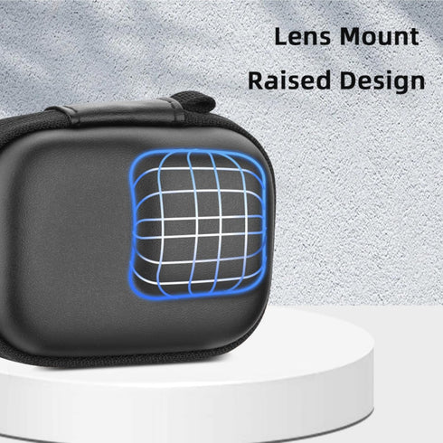 Mini Carrying Case for DJI OSMO Action 4/Action 3, Portable Storage Bag for GoPro 12/11/10/9, PU Hard Shell Travel Case with Wrist Strap for Actio...