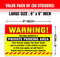 Private Parking Stickers (Pack of 50) Reserved No Permit Area Violation Warning Notice Vehicle is Illegally Parked - Large Size 6" X 9" – Yellow...