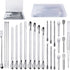 25 Pcs Stainless Steel Lab Spatula Micro Scoop Set Laboratory Tiny Mixing Spatula with Tweezers Long Sampling Spoon for Powders Gel Cap Capsule Fi...