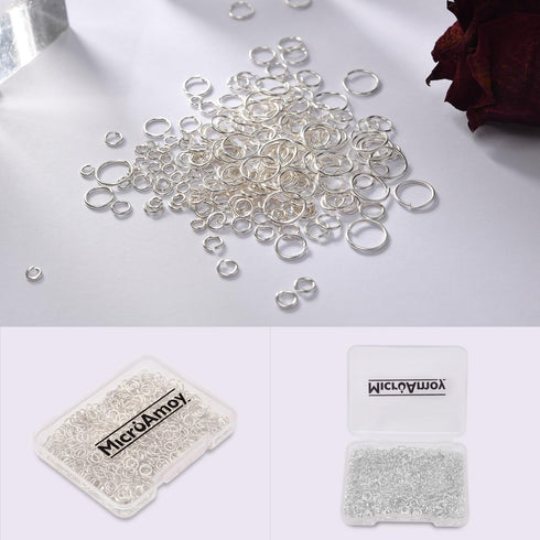 500pcs Silver Filled Jump Rings,Non Tarnish Silver Open Jump Rings for Necklace Bracelet Earrings DIY Jewelry Making Supplies (0.7x5mm, Silver)...