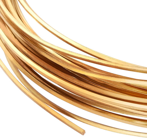 BENECREAT 20 Gauge 33 Feet Square Copper Wire Half Hard Yellow Brass Wire for Jewelry Beading Craft Work...