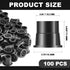 Plastic Baluster Connectors for 3/4" Od Round Balusters Black Baluster Adapter for Deck Handrails Balusters Stair Home House Indoor Outdoor(100 Pc...