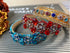 KAOYOO 1 Yard Flower Pattern Rhinestone Chain Trim, Inlaid with Blue AB Crystal Rhinestone and Golden Brass Base Prong Chain for Sewing Craft,Wedd...