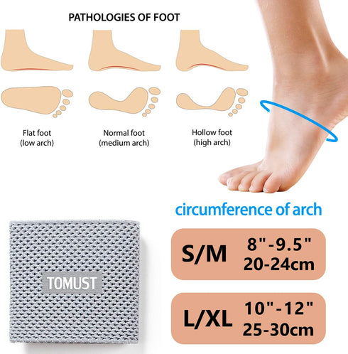 Arch Support Sleeve - Foot Care, Sore Heels, Bone Spurs, Flat Feet, Foot Pain Relief-Compression Plantar Fasciitis Brace for Men/Women, S-M...