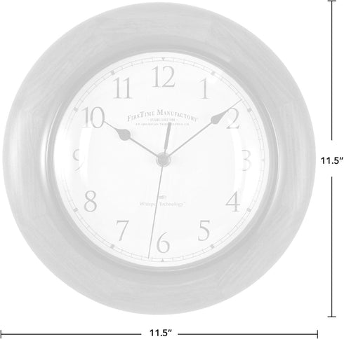 FirsTime & Co. Walnut Round Wall Clock, 11",10055...