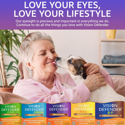 Vision Defender Meso Zeaxanthin Vegan Eye Supplement MZ- Protect and Improve Ocular Health & Eye Care, High Strength Antioxidant Carotenoid Meso-Z...