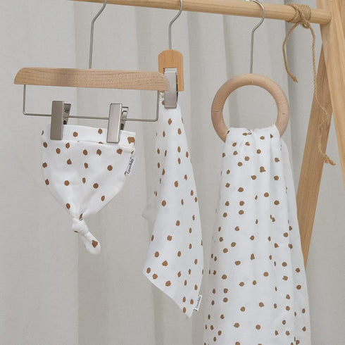 Baby Swaddle Blankets Set with Matching Hat and Drool Cloth Organic Cotton Muslin Blanket Soft Newborn Wrap Receive Blanket Photography Prop Large...