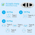 European to US Plug Adapter, Unidapt EU to US Plug Adapter, Europe to USA Plug Adaptor, 220V to 110V Plug Pin Converter, Travel Adapters European ...