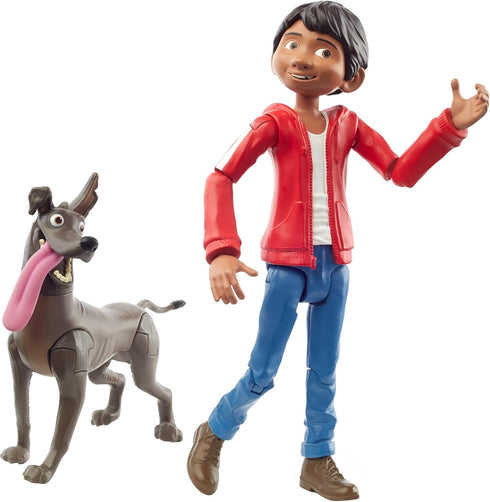 Mattel Disney Pixar Coco Miguel Action Figure, 5.6-in Movie Character Toy with 3.6-in Dante Dog Figure, Highly Posable with Authentic Design, Gift...