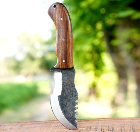 8.5 Inch Handmade High Carbon Steel Tracker Knife - Fixed Blade With Sheath -Full Tang Knife - Survival Knife - Hunting Knife - Tactical Knife for...