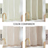 jinchan Beige Kitchen Curtains Linen Tier Curtains 45 Inches Farmhouse Cafe Curtain Light Filtering Flax Country Rustic Bathroom RV 2 Panels Crude...