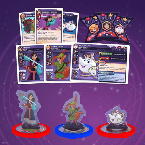 Disney Sorcerer’s Arena: Epic Alliances At The Ready Expansion | Featuring Robin Hood, Mrs. Potts, and Mulan | Officially Licensed Disney Strategy...