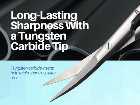 Scissors 4.5 inches Curved with Tungsten Carbide Inserts| Gold Plated Handle Extra Sharp and Durable by ARTMAN INSTRUMENTS...