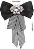 ABOOFAN Big Bow Tie Ribbon Brooch Rhinestone Crystal Ladies Girl Bowknot Bow Tie Suit Shirt Tie Pins Necktie Jabot Collar for Women Uniform (Black...