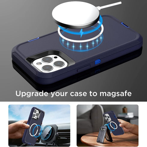 AICase for iPhone 14 Pro Max Case(6.7") with Glass Screen Protector+Magsafe Conversion Kit,Heavy Duty Drop Protection Full Body Rugged Shockproof ...