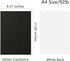 20 Sheets Black Glitter Cardstock, 250gsm/92lb A4 Sparkly Paper for Making Cards, Invitations, Paper Crafts, Party Decoration...