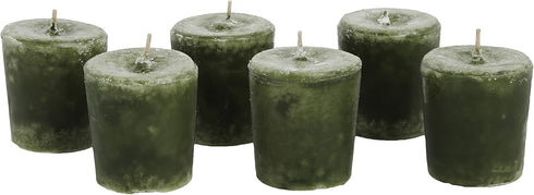 Aroma Naturals Votive Candles Essential Oil with Juniper Spruce and Basil, Evergreen Holiday, 6 Count...