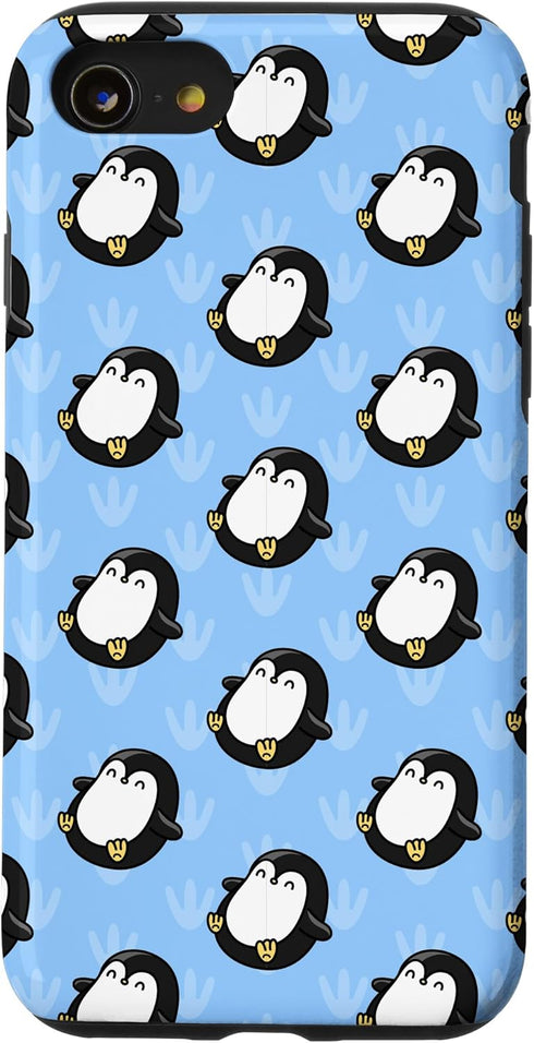 iPhone SE (2020) / 7 / 8 Penguin Phone Case Gifts Pattern Baby Cute Animal light blue Case...
