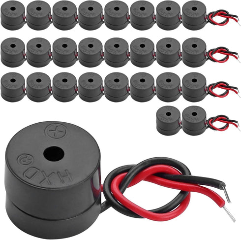 25PCS Buzzer DC 3-12V Wired Connector Active Electronic Buzzer 85dB...