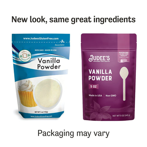Judee's Premium Vanilla Powder 5 oz - Non-GMO and Made in the USA - Gluten-Free and Nut-Free - Add Extra Vanilla Flavor to Baked Goods, Coffee, Yo...