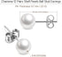 Charisma 8mm Composite Pearl Earrings Round Ball Pearls Stud Earrings Hypoallergenic 12 Pairs Imitation Pearl Earrings Set for Women...