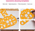 KESAPLAN 9 PCS Geometric Drawings Templates, Drafting Stencils Measuring Tools, Plastic Clear Orange Multi-Function Measuring Rulers with French C...