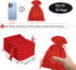 50 Pack 5X7 Red Satin Bags - Small Gift, Jewelry, Wedding Favor, Baby Shower, Party Favor Bags...