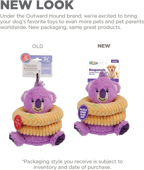 Outward Hound Ringamals Koala Interactive Plush Dog Toy Puzzle...