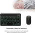 Backlit Bluetooth Keyboard and Mouse Combo for iPad Air Pro Mini Tablet iPhone Android Samsung Smartphone Cell Phone Rechargeable Ultra Slim Wirel...