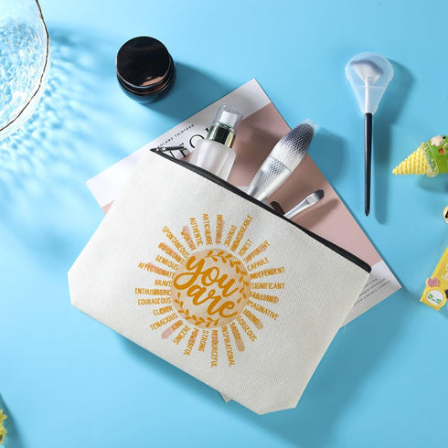 Sunshine Motivational Makeup Bag, Office Supplies, Office Accessories, Office Gifts for Coworkers Boss Lawyer Thank You Birthday Retirement Boss D...