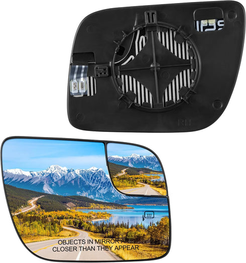 BDFHYK Passenger Right Side Heated Mirror Glass Compatible with 2011-2019 Explorer Side View Exterior Mirror with Backing Plate, Replaces BB5Z17K7...