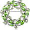 Alilang Women's Silvery Tone Green Crystal Rhinestone Floral Leaves Pin Brooch...