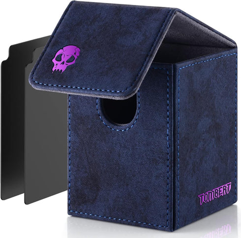tombert 150+ Premium Deck Box for MTG, PTCG, Large Capacity with 2 Dividers, Fits 150+ Sleeved Cards TCG Trading Card Games (Purple)...