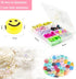 400PCS Smile Face Beads, 10mm Acrylic Round Smile Happy Face Loose Spacer Beads for Jewelry Making Bracelet Earring Necklace DIY Craft (Multi-colo...