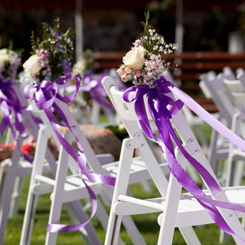 Livder Double Face Purple Satin Ribbon, 1 inch Wide 50 Yard Length (Purple)...