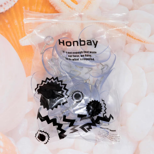 Honbay 30pcs 45mm/1.77" Bathroom Kitchen Suction Cup Wall Hook Hanger...
