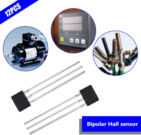 12Pcs 41F TO-92S Bipolar Hall Effect Sensor Magnetic Detector SS41F 0H41 SH41 S41 3 Pins Sensor For Electric Vehicle Motor Industrial Applications...