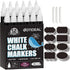 GOTIDEAL White Liquid Chalk Markers, 12 Pack Chalkboard Markers, Chalk Pens for Car Windows, Signs, Blackboard, Glass Painting, Erasable 6mm Rever...
