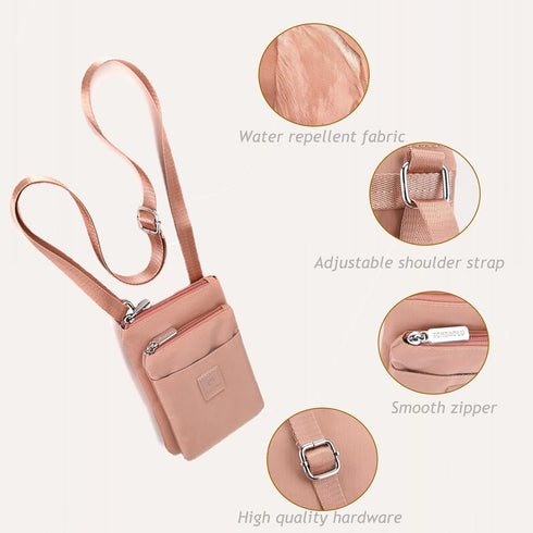 KARRESLY Small Crossbody Bags for Women Mini Waterproof Cell Phone Purse Nylon Shoulder Handbags Lightweight Casual Wallet...
