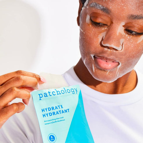 Patchology Hydrating Face Mask with Hyaluronic Acid - Fast Acting Skincare Treatment, Moisturizing Sheet Masks for Men & Women with Skin Hydration...
