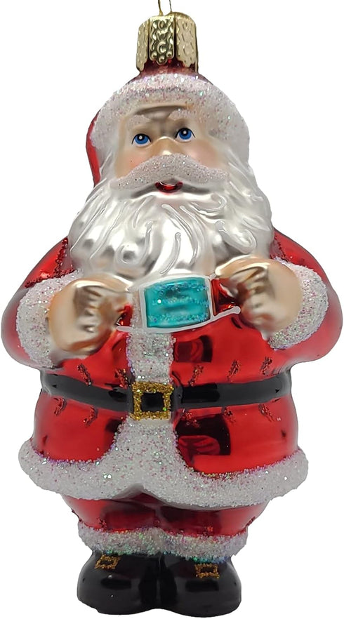 Old World Christmas Ornaments Santa Revealed Glass Blown Ornaments for Christmas Tree...