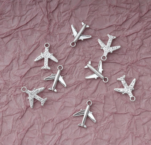 Ruwado 50 Pcs Airplane Jewelry Making Kits Small 1.6 x 1.5 cm Cute Metal Aircraft Accessories for DIY Crafting Necklace Bracelets Earring Jewelry ...