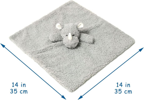 Baby Gray Rhino Soft Stuffed Animal Security Blanket, Plush Rhino Character Lovey Blanket, Baby Shower/Nursery Gift, Cuddly Newborn, Infant, Toddl...