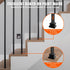 Iron Balusters Flat Shoes - Aluminum Alloy Staircases Shoes for 5/8 Inch Square Interior Balusters,Wrought Iron Spindle Shoes with Screws,Satin Bl...